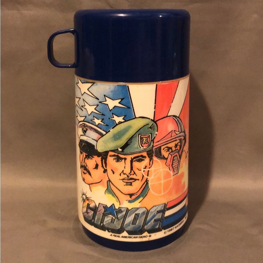 Vintage Hasbro GI JOE 1987 Aladdin Thermos Complete Nice condition